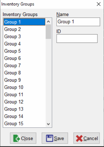 Inventory Groups